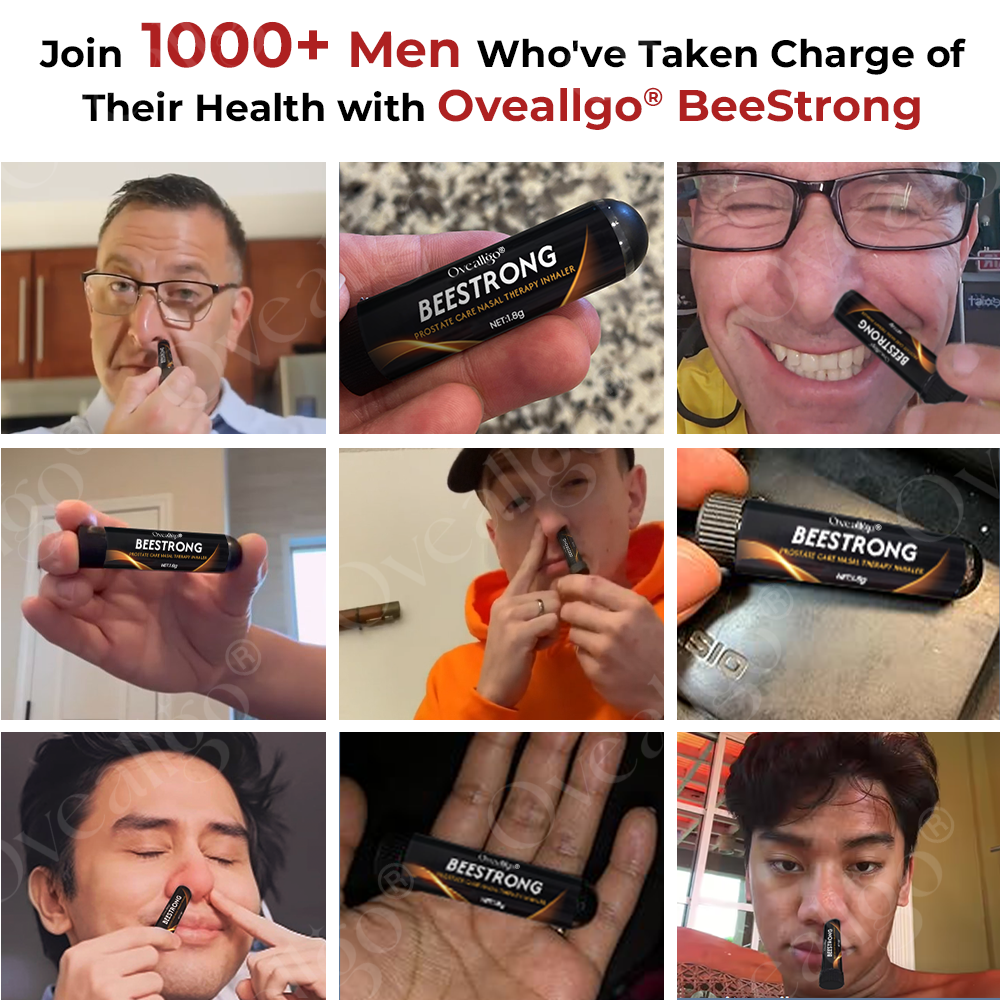 ✅Official Store: Oveallgo® BeeStrong Prostate Care Nasal Therapy Inhaler👨⚕️USA Urological Association (AUA)Approved (Reducing prostate swelling, pain, discomfort, soreness, and urinary fatigue)