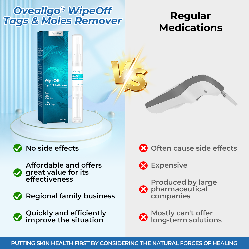✅Official Store: Oveallgo® WipeOff Tags & Moles Remover👨⚕️The American Academy of Dermatology (AADA) Approved