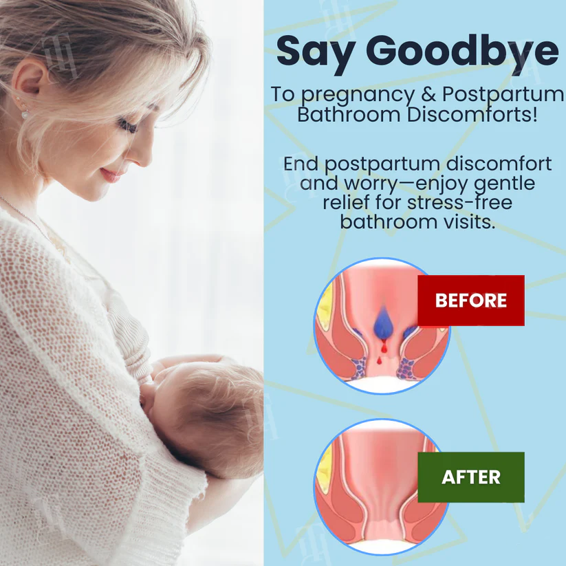 Combined Therapy: Cvreoz® Herbal Hemorrhoid Treatment Anal Spray + Wipes - Made for Pregnancy & Postpartum