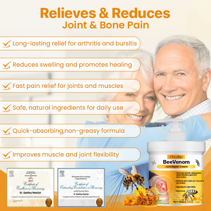 ✅Official Store: Oveallgo® BeeVenom Joint Repair Cream👨⚕️USA Osteopathic Medical Association(AAOS) Approved