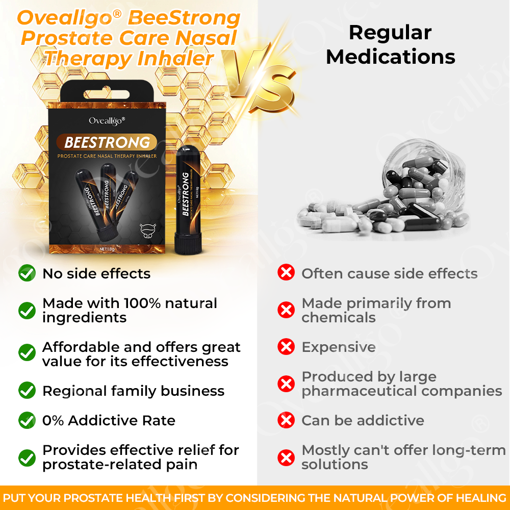 ✅Official Store: Oveallgo® BeeStrong Prostate Care Nasal Therapy Inhaler👨⚕️USA Urological Association (AUA)Approved (Reducing prostate swelling, pain, discomfort, soreness, and urinary fatigue)