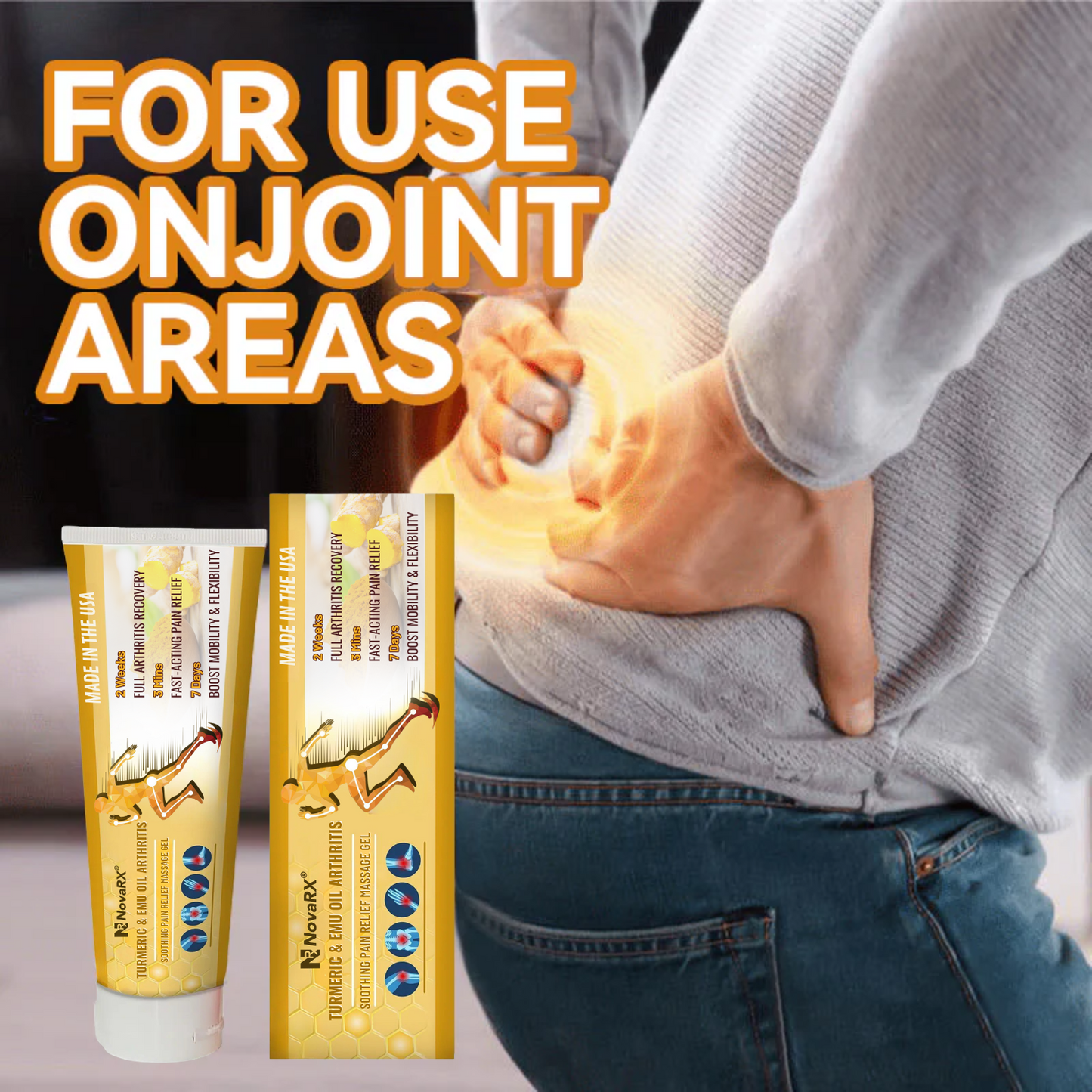 NovaRX® Turmeric & Emu Oil Arthritis Soothing Pain Relief Massage Gel