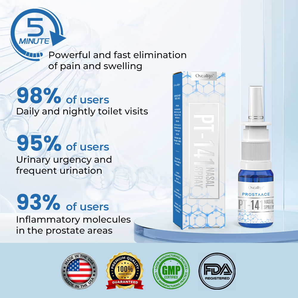 ✅Official Store: Oveallgo™ ProstaAce PT-141 Nasal Spray👨⚕️USA Urological Association (AUA)Approved (Reducing prostate swelling, pain, discomfort, soreness, and urinary fatigue)