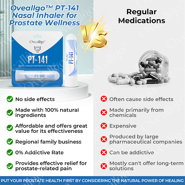 ✅Official Store: Oveallgo™ PT-141 Nasal Inhaler for Prostate Wellness👨⚕️USA Urological Association (AUA)Approved (Reducing prostate swelling, pain, discomfort, soreness, and urinary fatigue)