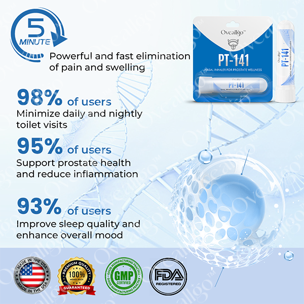 ✅Official Store: Oveallgo™ PT-141 Nasal Inhaler for Prostate Wellness👨⚕️USA Urological Association (AUA)Approved (Reducing prostate swelling, pain, discomfort, soreness, and urinary fatigue)