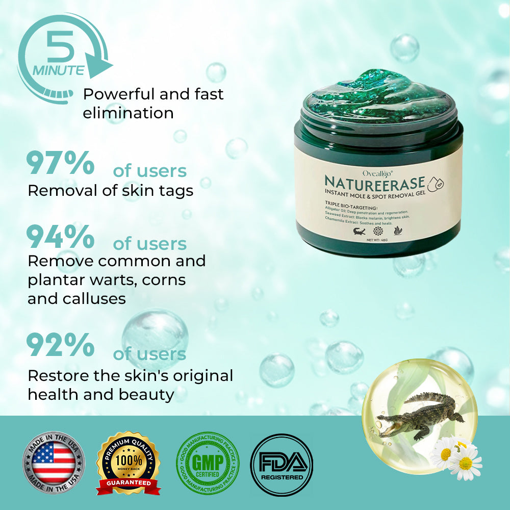 ✅ Official Store: Oveallgo® NatureErase Promax Instant Mole & Spot Removal Gel
