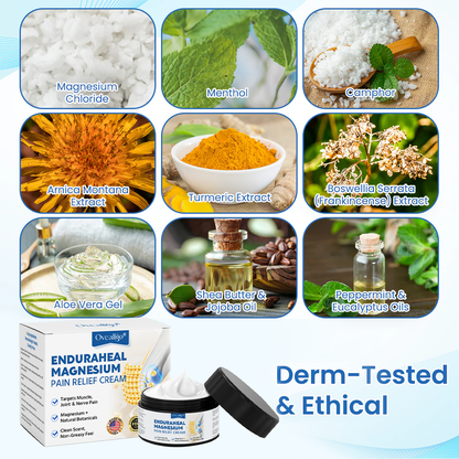 Oveallgo® EnduraHeal Magnesium Pain Relief Cream (Treats Arthritis, Neuropathy, Rheumatism, Sports Injuries & More)