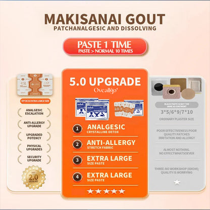 🔥Oveallgo® Back Pain Patch Natural Pain Relief Patches for Knee Neck Shoulder and Joint Pain Muscle Soreness Arthritis Relief