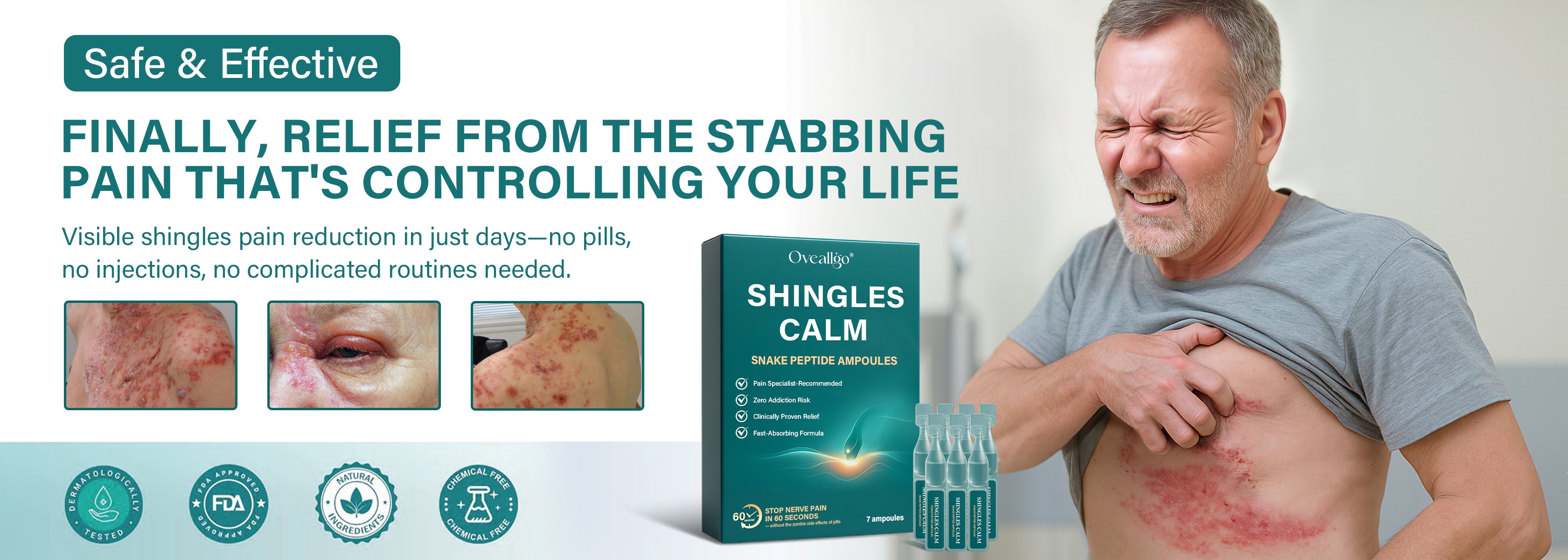 Oveallgo® Shingles Calm Snake Peptide Ampoules 15 Oveallgo® Shingles Calm Snake Peptide Ampoules