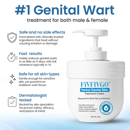 Fivfivgo® Herbal Genital Skin Treatment Cream ✅ Revolutionary Natural Solution for Genital Wart Treatment