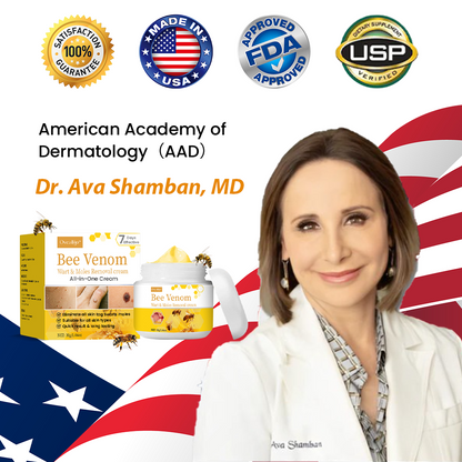 ✅Official Store Oveallgo™ Bee Venom Comprehensive Cream: Anti-aging, Hydrating, Skin Repair, Even Tone, Acne and Dark Spot Treatment, Wartand Mole Removal, PsoriasisRelief. (FDA Approved)
