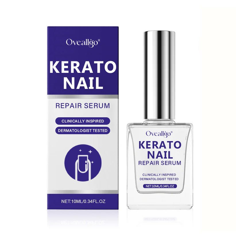 Oveallgo®  KeratoNail Repair Serum ( Rebuild Stronger, Healthier Nails from the Root - Clinically inspired serum that restores brittle, peeling, and splitting nails with cutting-edge keratin-repair technology )