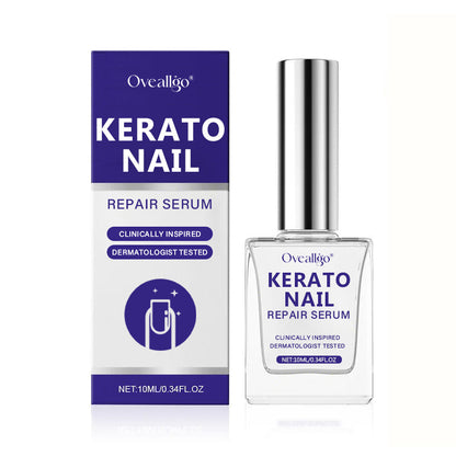 Oveallgo®  KeratoNail Repair Serum ( Rebuild Stronger, Healthier Nails from the Root - Clinically inspired serum that restores brittle, peeling, and splitting nails with cutting-edge keratin-repair technology )