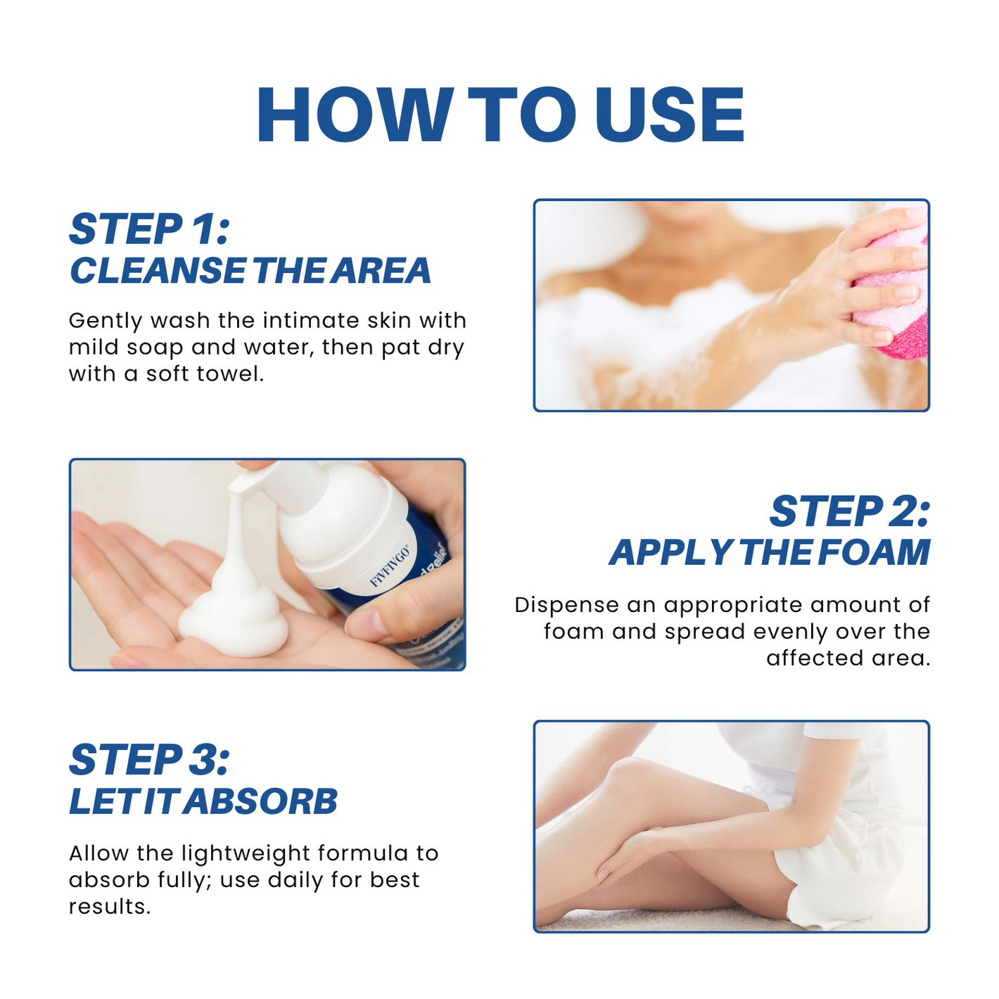 Fivfivgo® Advanced HPV & Rash Relief Genital Foam 48 Fivfivgo® Advanced HPV & Rash Relief Genital Foam