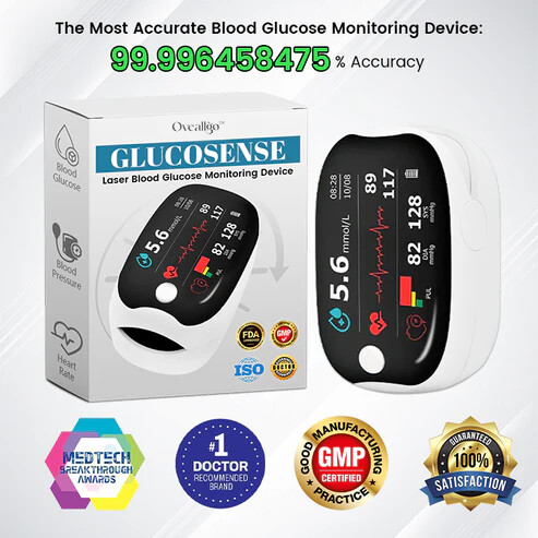 Oveallgo™ GlucoSense Laser Blood Glucose Monitoring Device - 👨‍⚕️American Diabetes Association (ADA) Approved