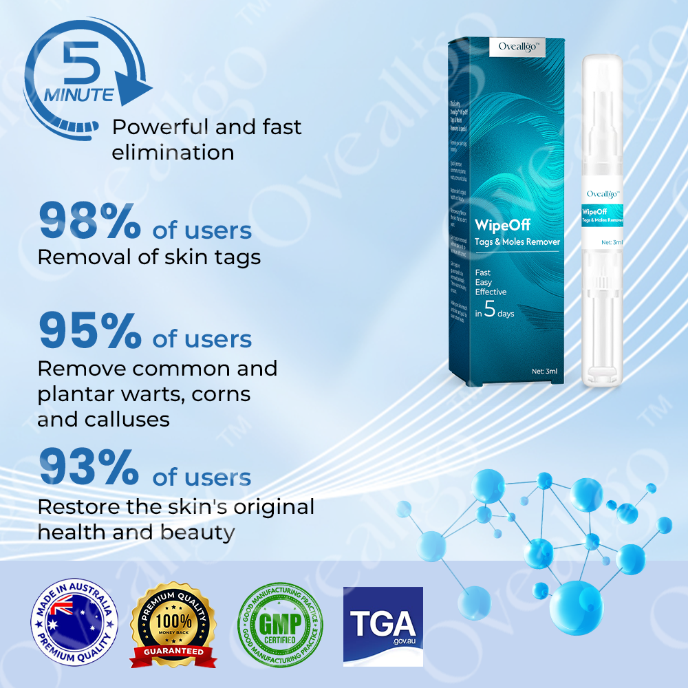 ✅Official Store: Oveallgo™ WipeOff Tags & Moles Remover 👨‍⚕️The Australasian College of Dermatologists (ACD) Approved