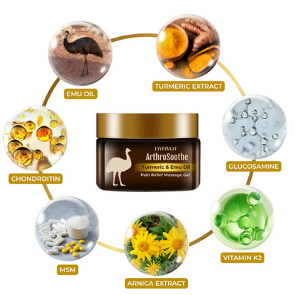 Fivfivgo® ArthroSoothe Turmeric & Emu Oil Pain Relief Massage Gel