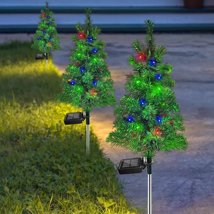 🎄Oveallgo® Artificial Christmas Tree Garden Stake Solar Lights ✨ Waterproof, UV-proof, Perfect for Outdoor and Garden Decoration