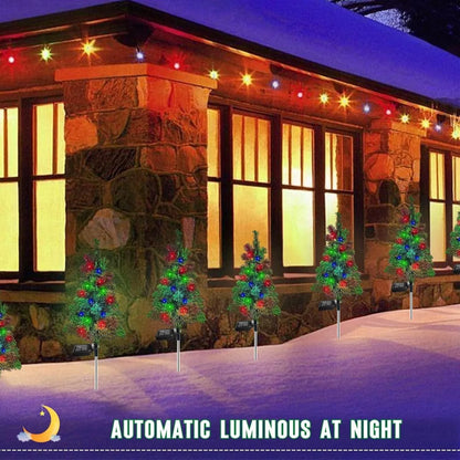 🎄Oveallgo® Artificial Christmas Tree Garden Stake Solar Lights ✨ Waterproof, UV-proof, Perfect for Outdoor and Garden Decoration
