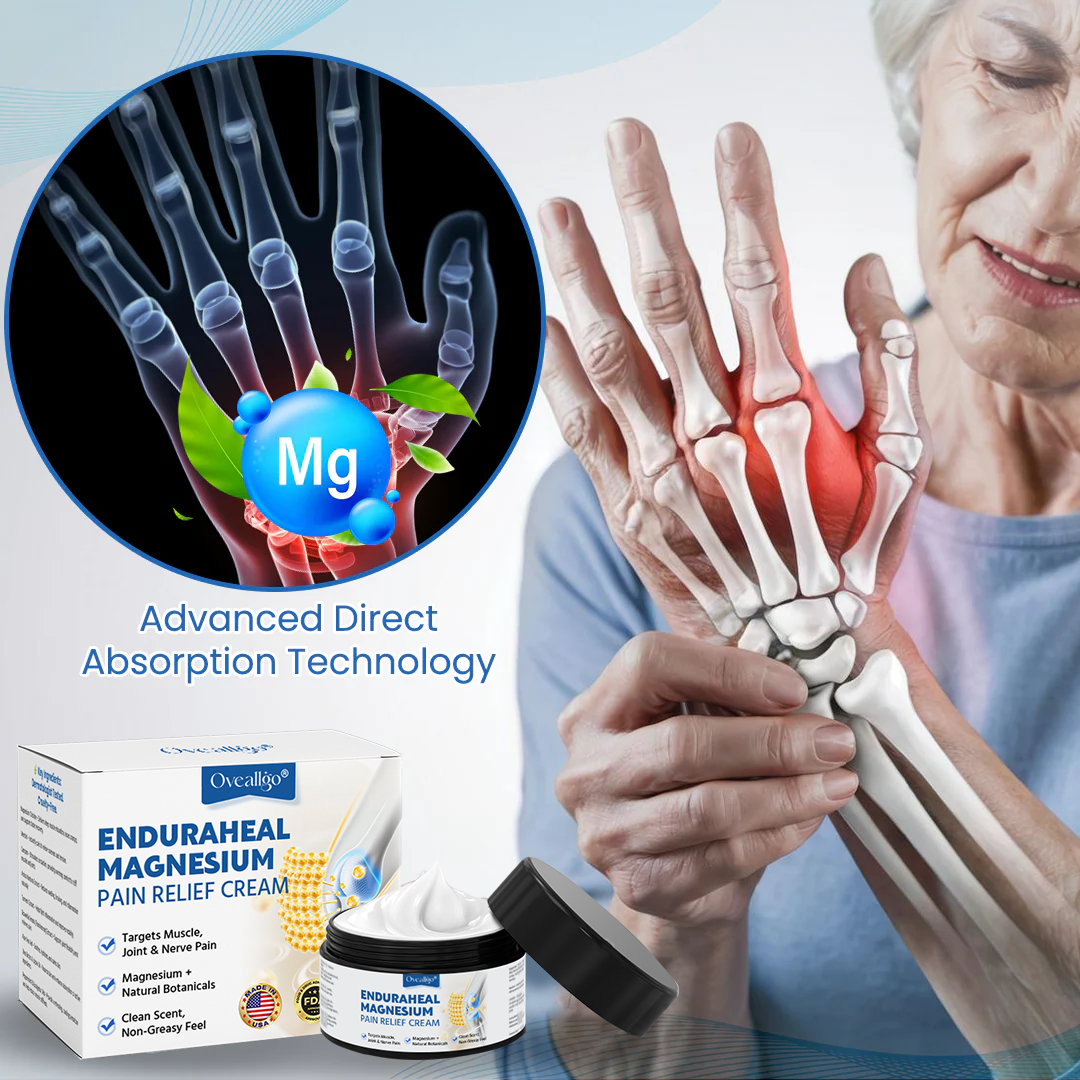 Oveallgo® EnduraHeal Magnesium Pain Relief Cream (Treats Arthritis, Neuropathy, Rheumatism, Sports Injuries & More)