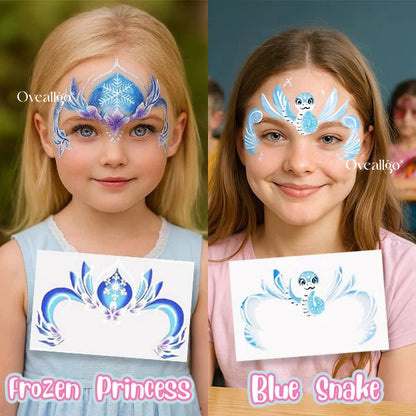 Oveallgo® Easy-Stick Realistic Face Paint Sticker Set