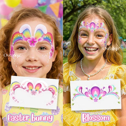 Oveallgo® Easy-Stick Realistic Face Paint Sticker Set