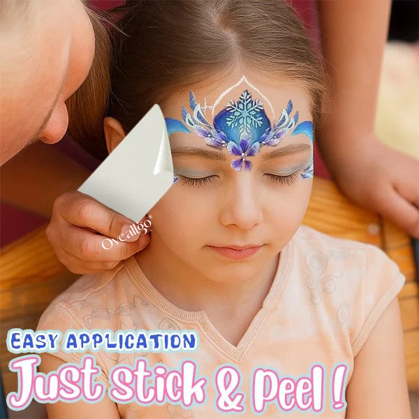 Oveallgo® Easy-Stick Realistic Face Paint Sticker Set