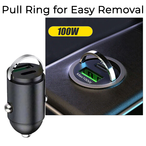 2025 NEW✨  Invisible Fast-Charging 2 Port USB Car Charger Adaptor (USB Type-A & Type-C)