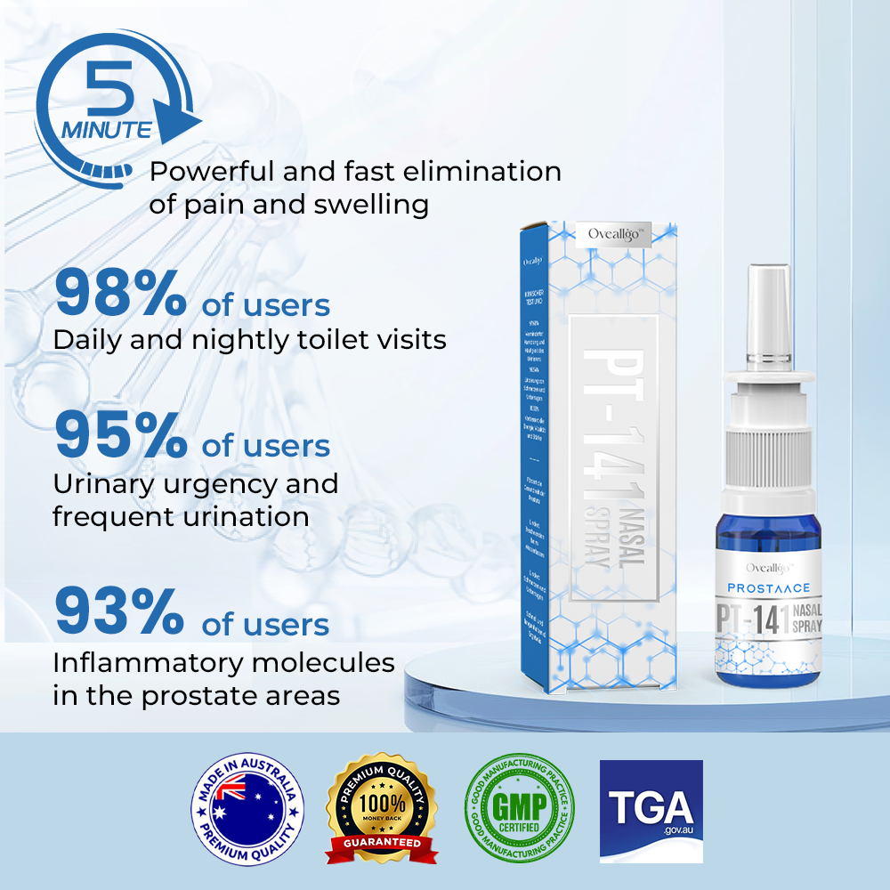 ✅Official Store: Oveallgo™ ProstaAce PT-141 Nasal Spray👨‍⚕️Australia Urological Association (USANZ) Approved (Reducing prostate swelling, pain, discomfort, soreness, and urinary fatigue)