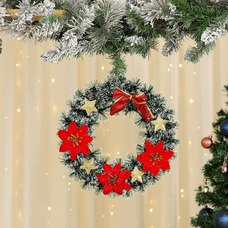 🌲 Oveallgo® Artificial Christmas Wreaths 🇺🇸 UV-Resistant, Premium Quality and Durable