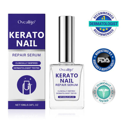 Oveallgo®  KeratoNail Repair Serum ( Rebuild Stronger, Healthier Nails from the Root - Clinically inspired serum that restores brittle, peeling, and splitting nails with cutting-edge keratin-repair technology )
