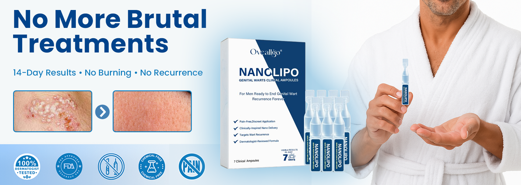 Oveallgo® NANOLIPO GENITAL WARTS CLINICAL AMPOULES 15 Oveallgo® NANOLIPO GENITAL WARTS CLINICAL AMPOULES