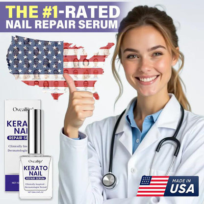 Oveallgo®  KeratoNail Repair Serum ( Rebuild Stronger, Healthier Nails from the Root - Clinically inspired serum that restores brittle, peeling, and splitting nails with cutting-edge keratin-repair technology )