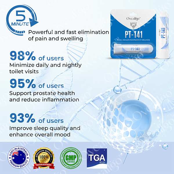 ✅Official Store: Oveallgo™ PT-141 Nasal Inhaler for Prostate Wellness👨‍⚕️Australia Urological Association (USANZ) Approved (Reducing prostate swelling, pain, discomfort, soreness, and urinary fatigue)